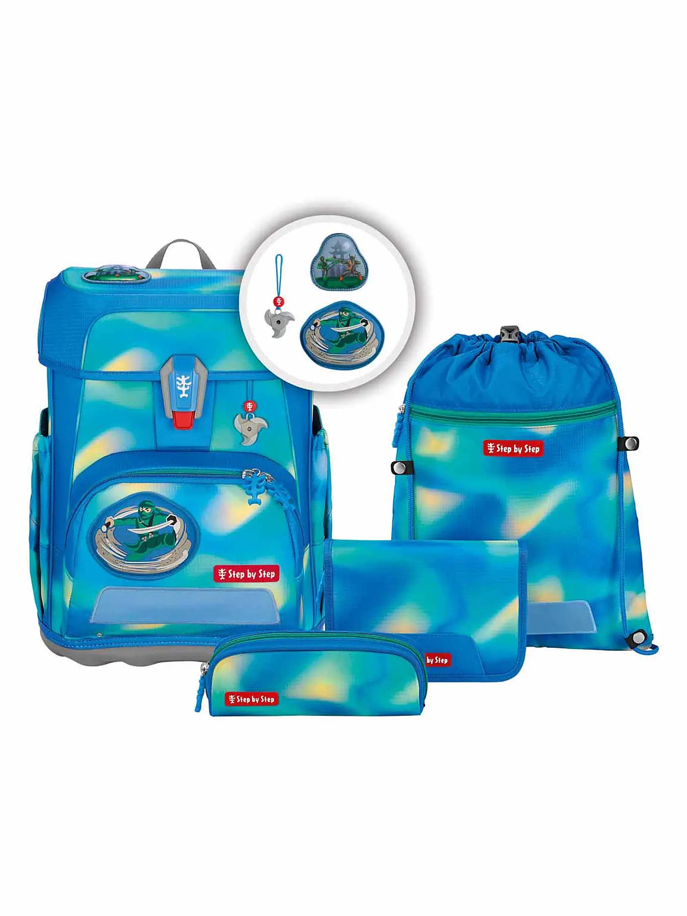 STEP BY STEP | Schultaschen Set 5tlg CLOUD FLASH Ninja Zazu | 